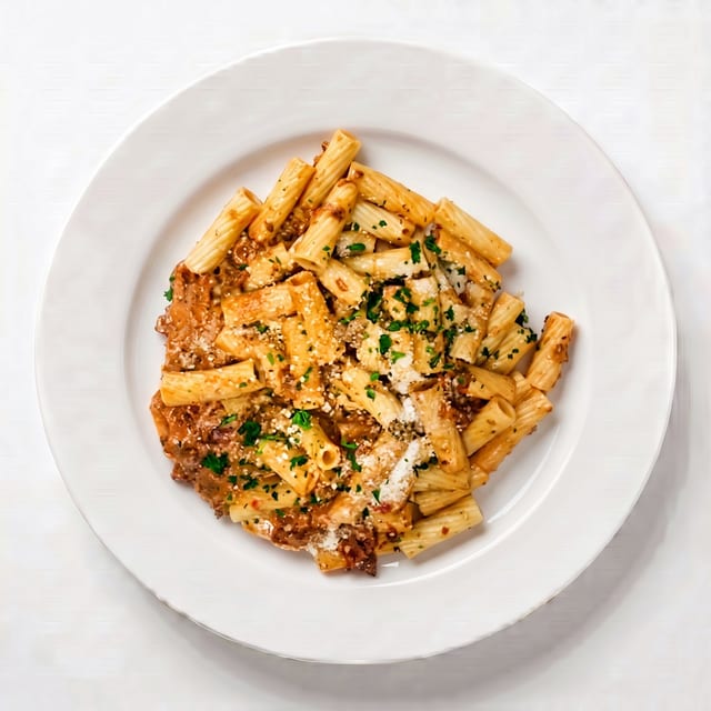 Rigatoni Bolognese.